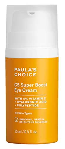 Paula's Choice C5 Super Boost Eye Cream - Brightens Dark Circles, Firms Skin, 0.5 Fl Oz