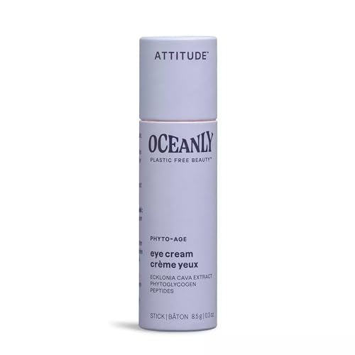 ATTITUDE Oceanly Eye Cream Stick - Nourishing, EWG Verified, Plant-Based, Unscented - 0.3oz