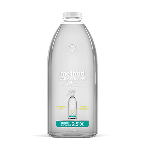 Method Bathroom Cleaner Refill - Plant-Based Soap Scum Remover, Eucalyptus Mint - 68oz