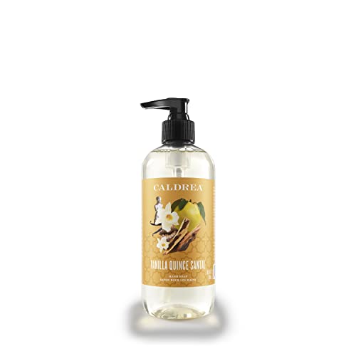 Caldrea Hand Soap - Moisturizing with Aloe Vera & Olive Oil, Vanilla Quince Santal Scent - 10.8oz