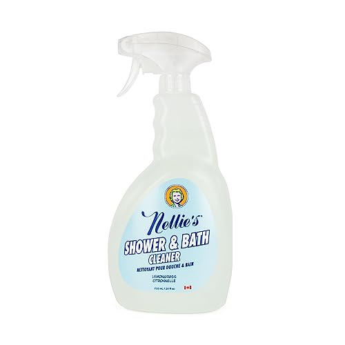 Nellie's Shower & Bath Cleaner - Removes Soap Scum, Plant-Based, Leaping Bunny Certified - 24 fl oz