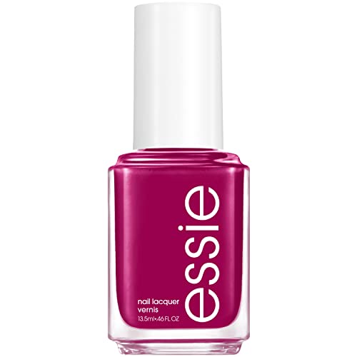 essie Nail Polish - Vibrant Plum Shade, 8-Free Vegan Formula, Glossy Finish - 0.46 fl oz