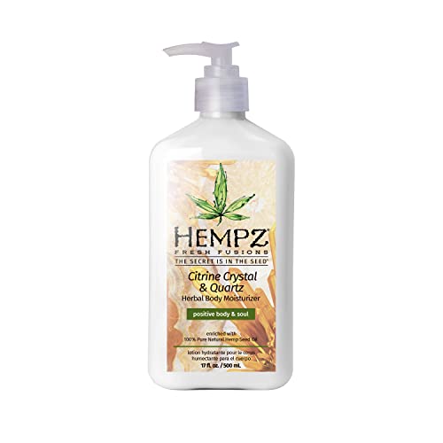 Hempz Fresh Fusions Citrine Herbal Moisturizer - Paraben & Gluten Free, 100% Vegan - 17oz