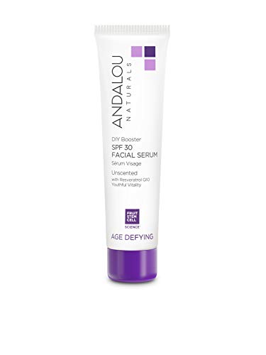 Andalou Naturals Face Sunscreen Serum SPF 30 - Anti-Aging, Broad Spectrum, Moisturizing - 2 Fl Oz