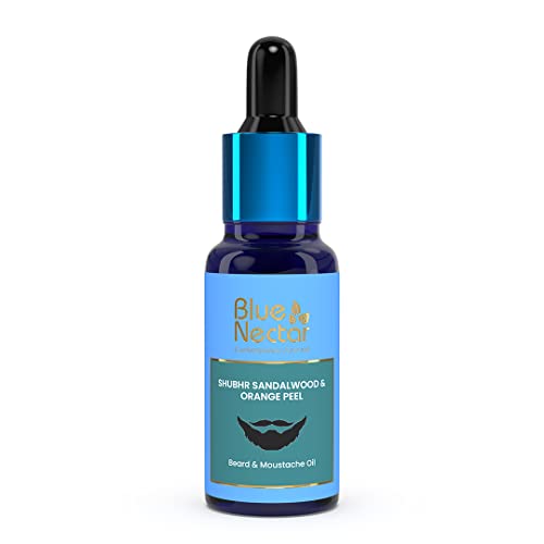 Blue Nectar Beard Oil - Promotes Growth, Soothes Itch, Dandruff Control - Sandalwood & Orange Aroma