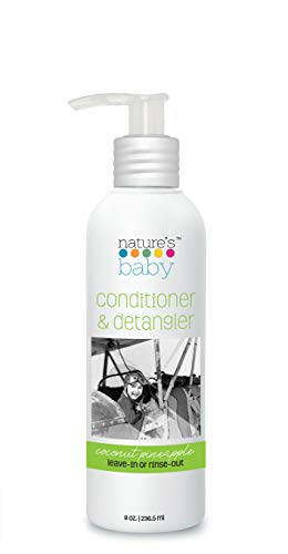 Nature's Baby Conditioner & Detangler - Moisturizing, Vegan, pH Neutral - Coconut Pineapple 8oz