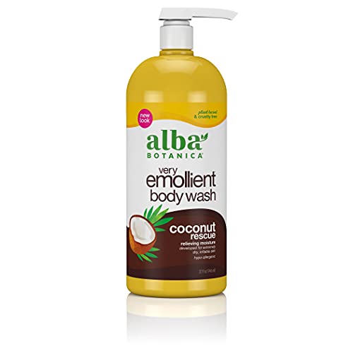 Alba Botanica Body Wash - Moisturizing Coconut Oil & Milk, Vegetarian, 32oz