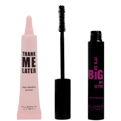 Elizabeth Mott Eye Primer & Volumizing Mascara - Long-Lasting, Cruelty-Free - 0.3oz & 0.35oz