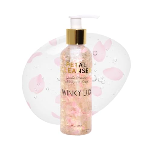 Winky Lux Facial Cleanser - Gentle Rose Water Makeup Remover, Brightening Vitamin C - 5oz