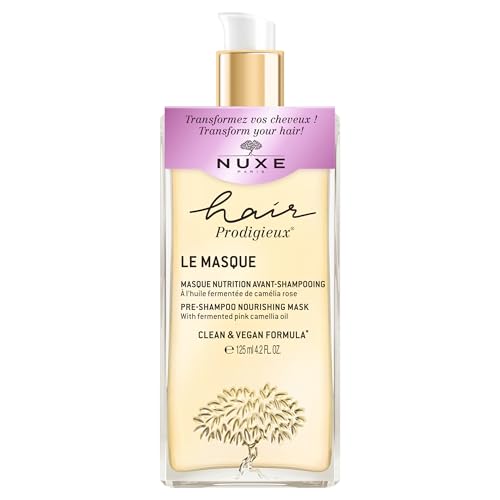 NUXE Hair Prodigieux Pre-Shampoo Mask - Intense Nourishment & Shine, Jojoba & Argan Oil - 4.2 Fl Oz