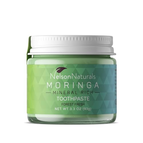 Nelson Naturals Moringa Toothpaste - Fluoride-Free, Alkalizing, Zero Waste - 3.3 oz