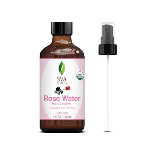 SVA ORGANICS Rose Water Mist - Hydrating Spray for Skin, Hair & Aromatherapy - 4oz