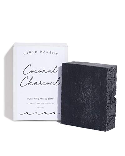 Earth Harbor COCONUT CHARCOAL Facial Cleanser - Purifies & Nourishes, Vegan, 4oz