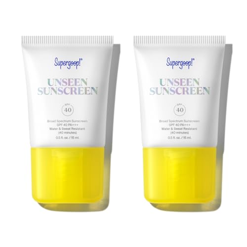 Supergoop! Unseen Sunscreen - SPF 40, Weightless & Scentless, Broad Spectrum - 2 Pack, 0.5oz