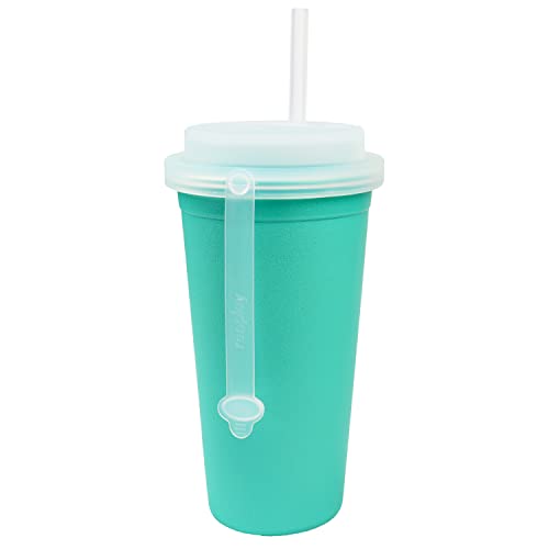 Re-Play Tumbler - Durable, Leak-Proof Design, Made from Recycled Materials - 24 Oz, Aqua