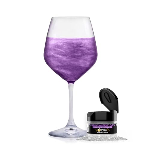 KOSHER Purple Brew Glitter - Color Changing Edible Drink Garnish, Vegan, Food Grade - 4g