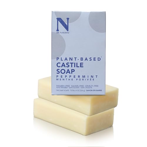 Dr. Natural Essential Oil Soap - Nourishing Moisture, Organic Shea Butter, 2 Pcs - Peppermint