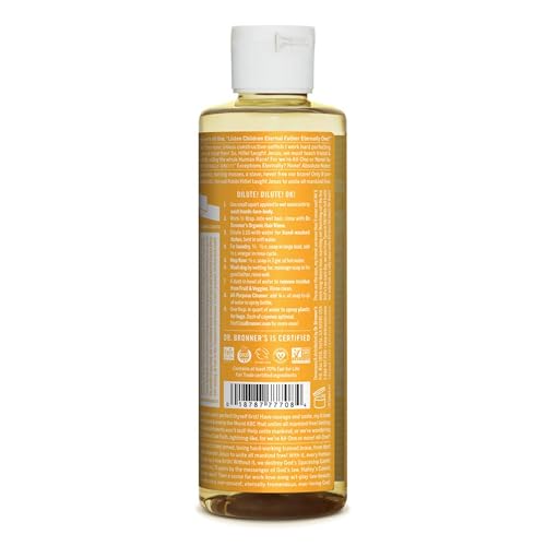 Dr. Bronner's Body Soap - Organic Oils, 18 Uses: Face, Body, Hair, Laundry - 8oz