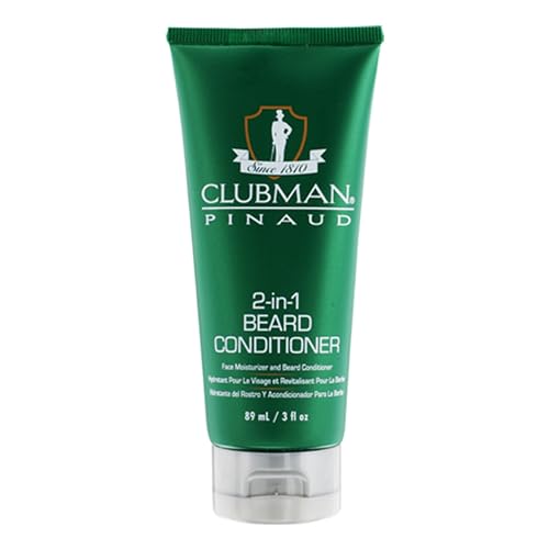 Clubman Pinaud 2-in-1 Beard Conditioner & Face Moisturizer - Hydrates, Frizz Control - 3oz