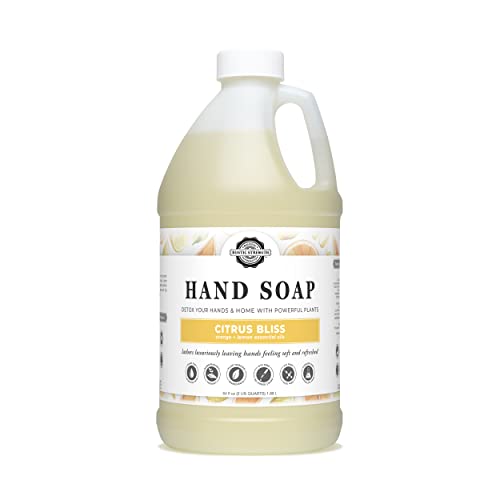 Citrus Bliss Liquid Hand Soap - 100% Pure Essential Oils, Natural Moisturizers - 64oz Refill