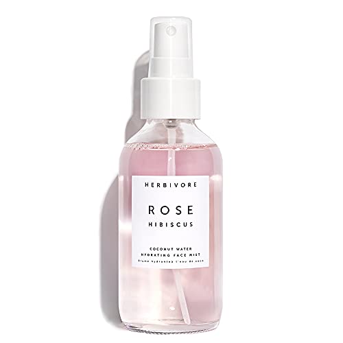 HERBIVORE Rose Hibiscus Coconut Water Face Mist - Hydrates & Revitalizes, 100% Natural - 4 oz