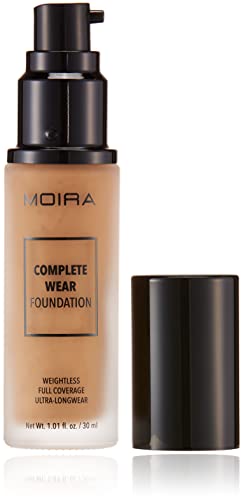 Moira Beauty Complete Wear Foundation - Vegan, Paraben-Free, Toasted Almond - 450