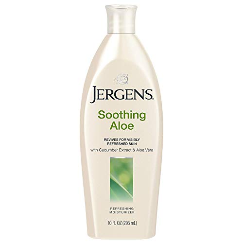 Jergens Aloe Body Lotion - Hydrates, Revives Dry Skin, Cucumber Extract - 10 Fl Oz (Pack of 2)