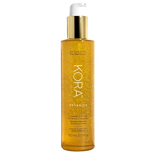 KORA Organics Turmeric Glow Foaming Cleanser - Nourishes & Purifies, Certified Organic - 5.07oz