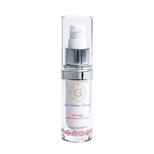 Gin Amber Beauty Retinol Eye Cream - Reduces Dark Circles & Wrinkles, Hydrating Formula - 0.5oz