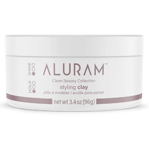 Aluram Hair Clay - Soft Satin Finish, Nourishing Karanja Oil, Medium Hold - 3.4 Fl Oz