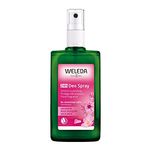 Weleda Wild Rose Deodorant Spray - 24H Odor Control, Dermatologically Tested - 3.4oz