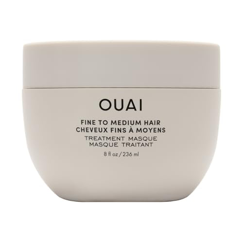 OUAI Hair Treatment Masque - Restores Shine & Hydration with Shea Butter, Keratin - 8 Fl Oz