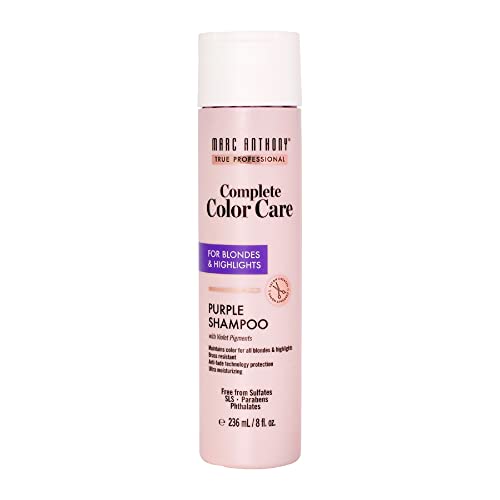 Marc Anthony Purple Shampoo - Neutralizes Brass, Hydrates Color Treated Hair - 8oz