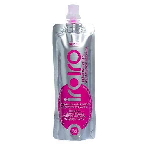 IROIRO Premium Hair Dye - Vibrant Color, Nourishing Formula, Eco-Pouch - 4oz Pink