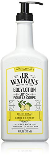 J.R. Watkins Daily Moisturizing Lotion - Soft, Smooth Skin, 99% Natural, Lemon Cream - 18oz