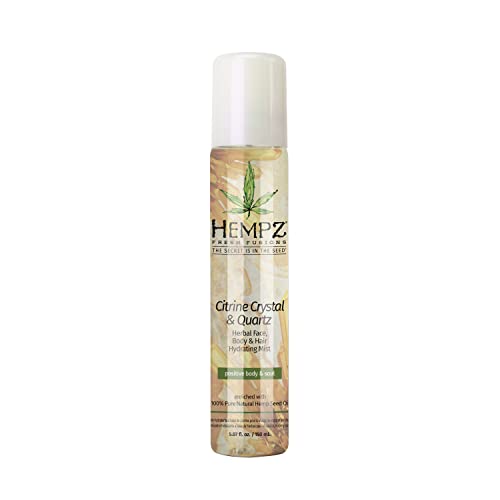 Hempz Body Mist - Hydrating Citrus Aroma, Natural Hemp Seed Oil & Quartz Infusion - 5.07oz