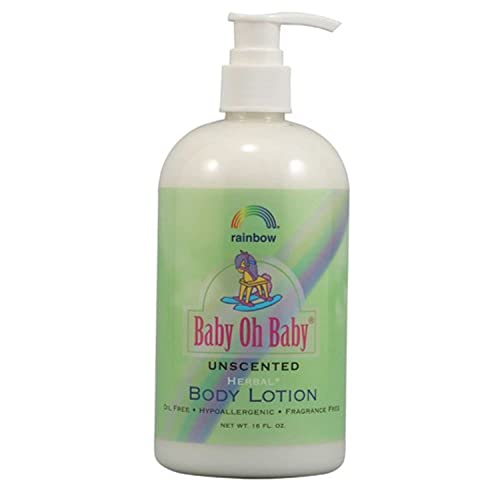 Rainbow Research Baby Body Lotion - Hypoallergenic, Petroleum-Free, Unscented - 16oz