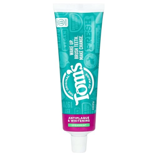 Toms of Maine Whitening Toothpaste - Fights Cavities, Strengthens Enamel, 4.5 oz