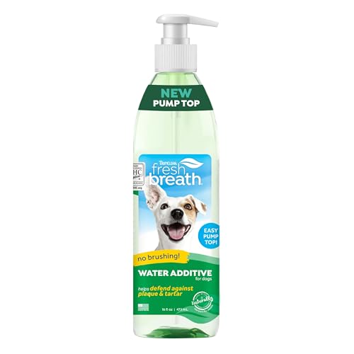 TropiClean Dog Dental Care - Freshens Breath, Reduces Plaque, VOHC Accepted - 16 oz Pump