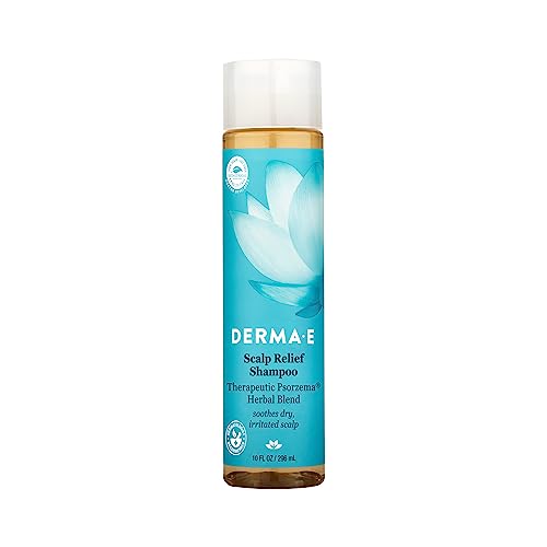 Derma E Scalp Relief Shampoo - Soothes Itchy Scalp, Nourishes & Cleanses - 10 Fl oz