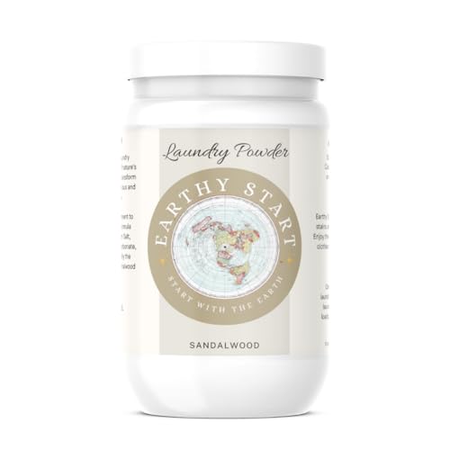 Earthy Start Laundry Powder - Tough on Stains, All-Natural Ingredients, Essential Oil Scent - 32oz