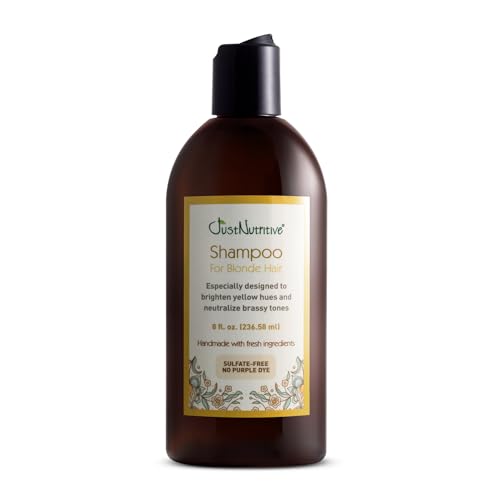 Just Nutritive Shampoo - Neutralizes Brassiness, Promotes Growth, Nourishing Formula - 8oz