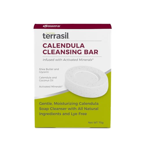 Terrasil Calendula Soap Bar - Relief for Irritated & Itchy Skin, Dermatologist Tested - 75g