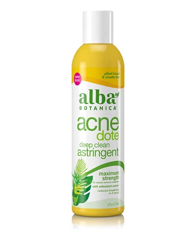 Alba Botanica Face Astringent - Acne Treatment with 2% Salicylic Acid, 100% Vegetarian - 6oz