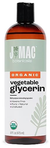 J MAC BOTANICALS Body Oil - Moisturizing Organic Glycerin, Plant-Based from Sunflowers - 16oz