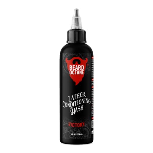 Beard Octane Victory Beard Wash - Cleans & Moisturizes with Shea Butter - 8 oz Made in USA