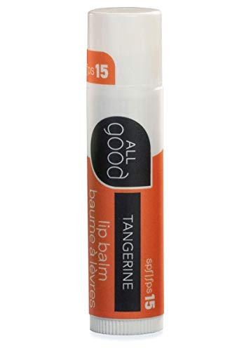 All Good Lip Balm - SPF 15 Protection, Herbal Infusion, Non-Nanoparticle Zinc Oxide - Tangerine