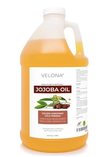 Jojoba Oil - 100% Pure Cold Pressed Moisturizer for Face, Hair & Body - 64 Fl Oz