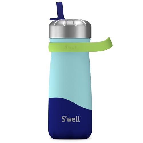 S'well Insulated Stainless Steel Traveler - Keeps Drinks Cold 24 Hours, BPA Free, 16oz Blueberry