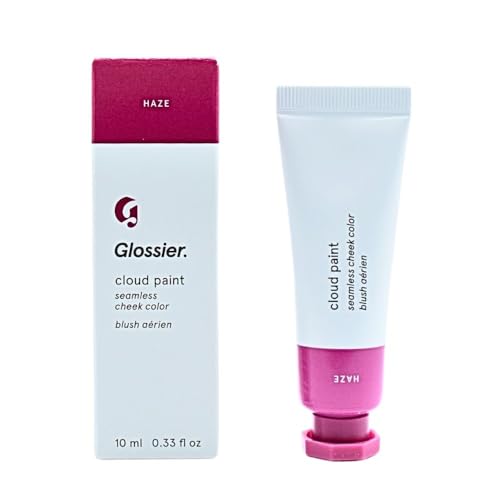 Glossier Cloud Paint Gel Cream Blush - Dewy Radiance, Customizable Color - Haze, Deep Fuchsia